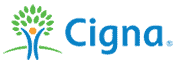 Cigna insurance logo, helping people to have access to addiction treatment.
