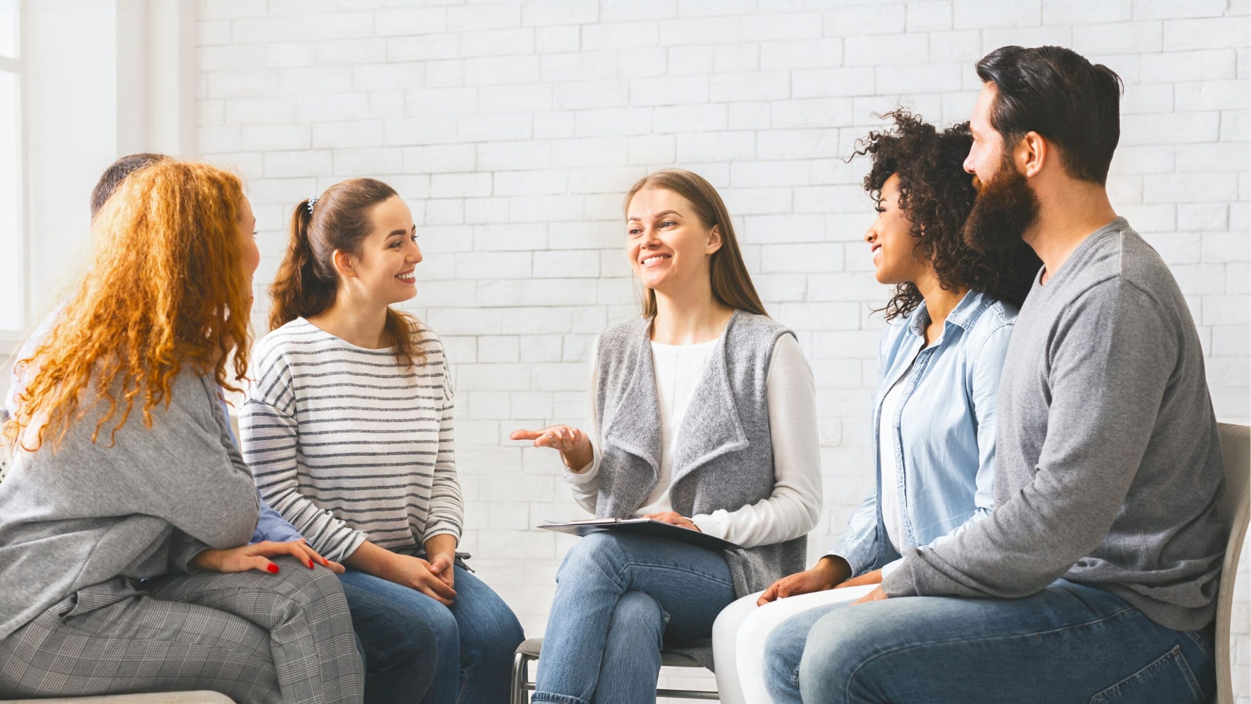 Group therapy during MDMA detox in Pompano Beach, FL.