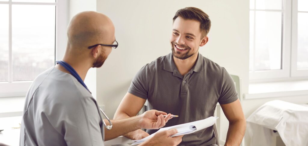 A man gets medical support for hydrocodone detox in Pompano Beach, FL.
