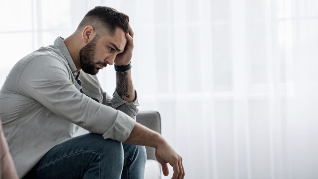 A man struggling with Adderall misuse.