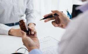 Doctor prescribing medication as part of Suboxone treatment in Pompano Beach, FL.