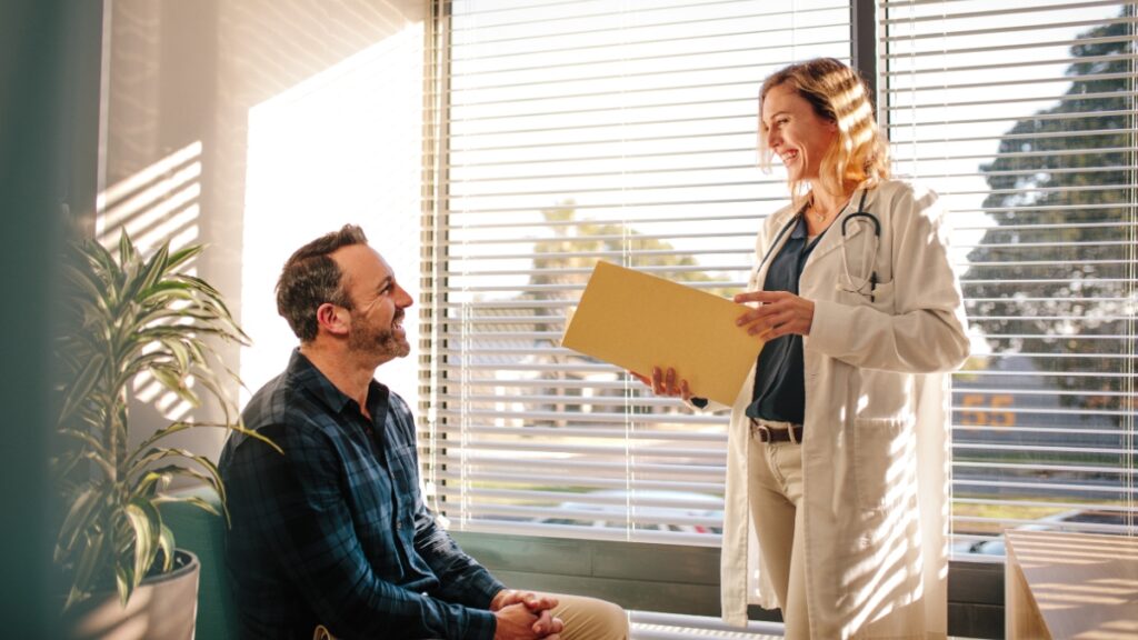 A man enjoys a consultation for inhalant addiction treatment in Pompano Beach, Florida