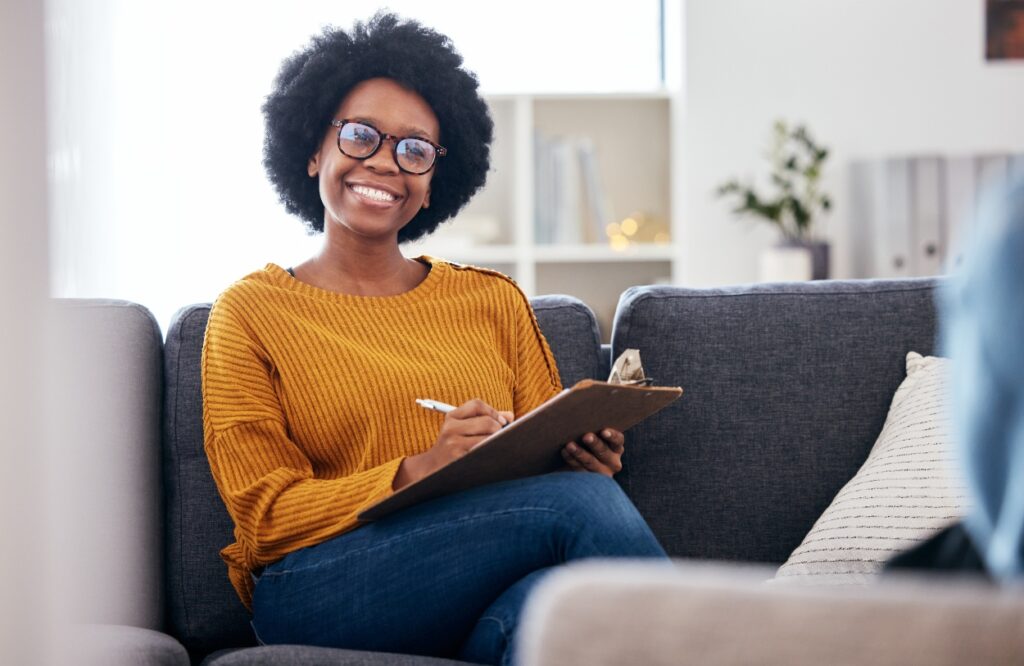 A woman recieves personalized care through our major depressive disorder treatment in Pompano Beach, FL.