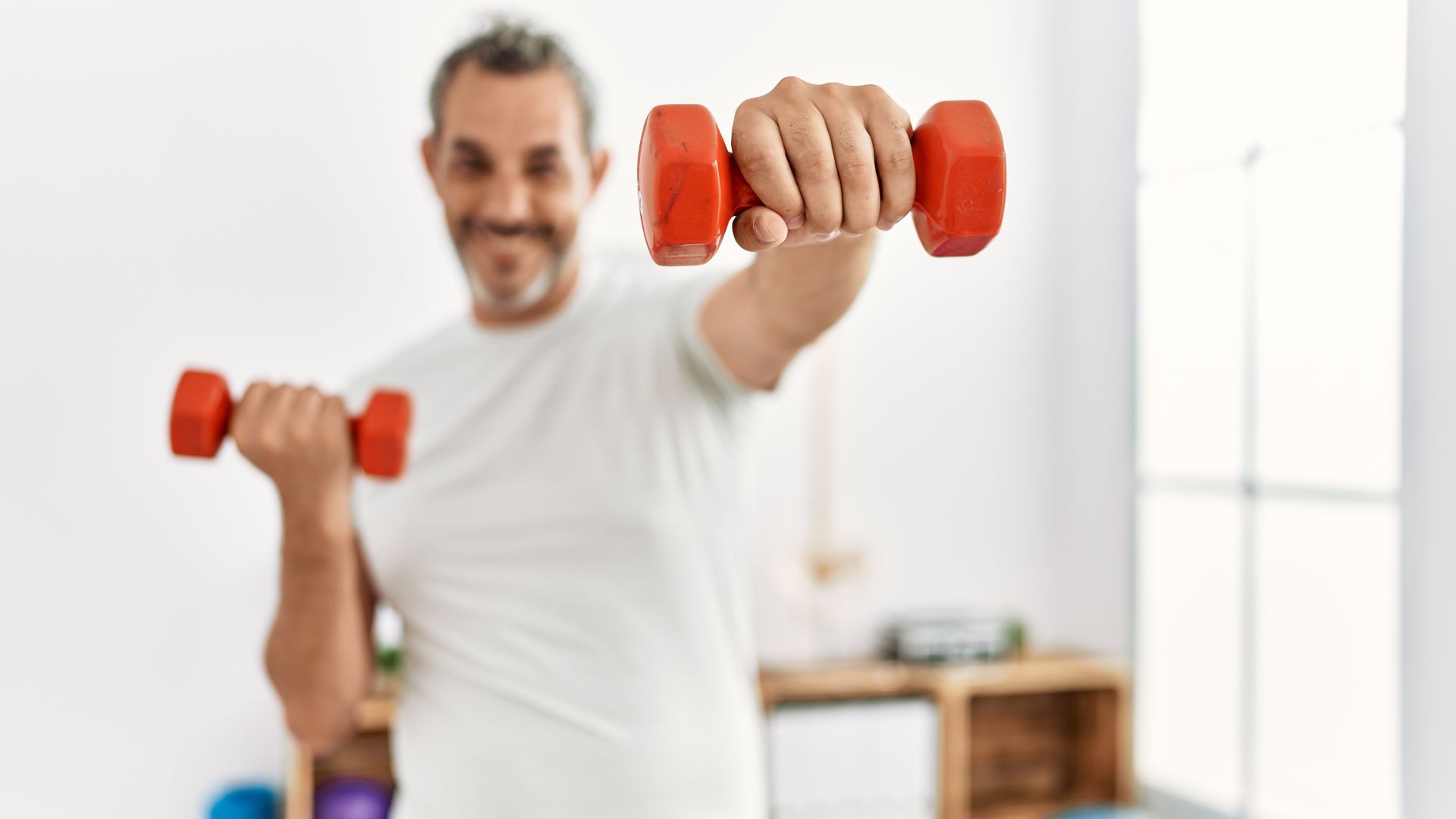 Man exercising as part of his treatment plan for PTSD and Alcohol Use
