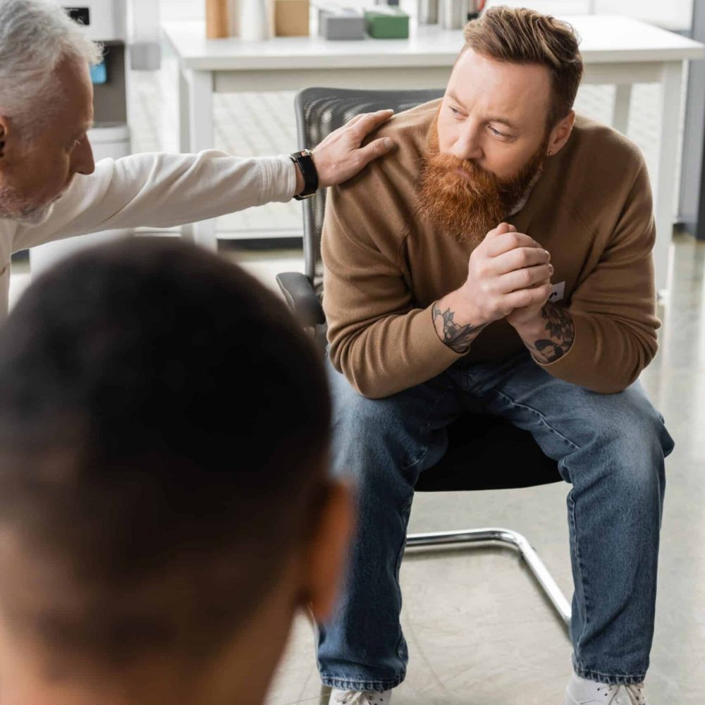 A man receives support at our detox center in Florida.